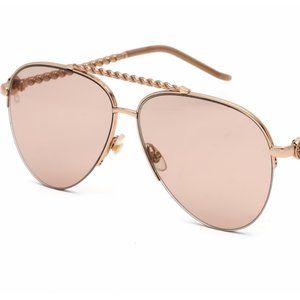 NY22 Elie Saab ES 038/S Gold Copper/Silver AR Women's Metal Sunglasses